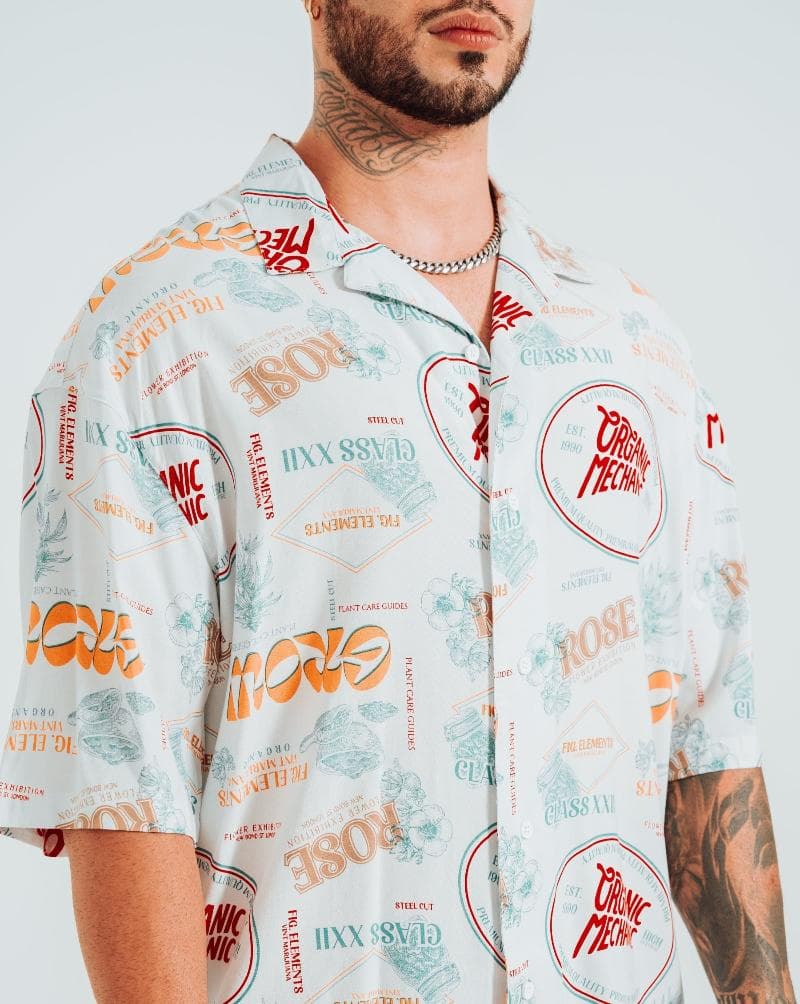 Camisa Para Hombre Oversize Crudo Grow - imagen 4