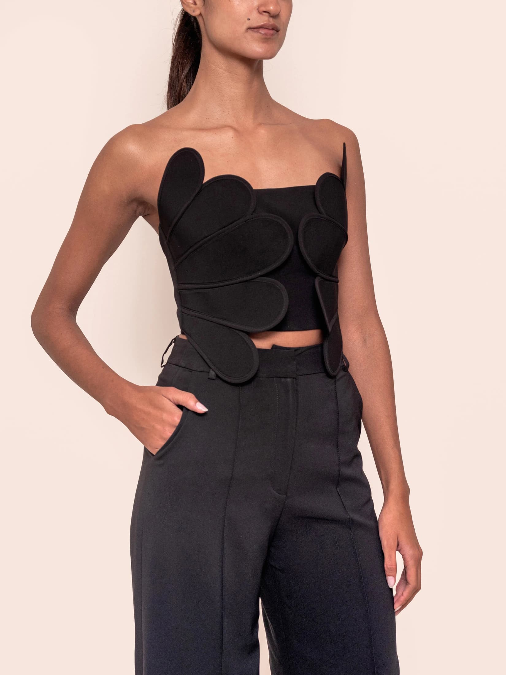 ZAIRE TOP BLACK - imagen 2