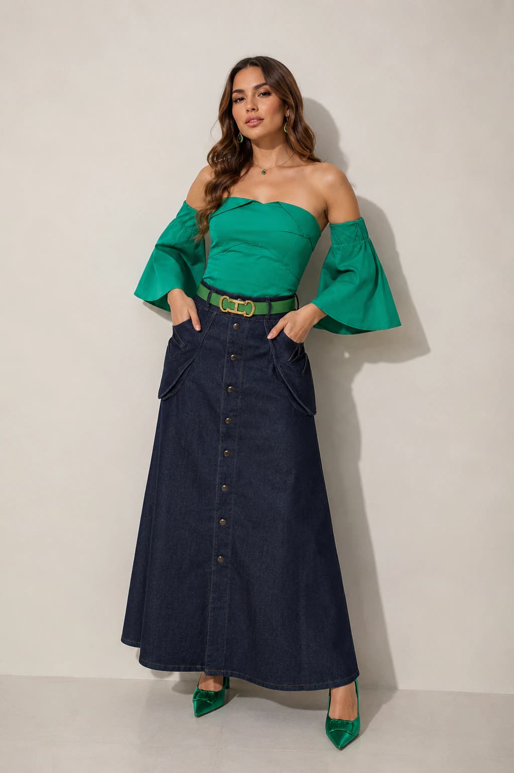 Blusa Agustina Verde - imagen 2