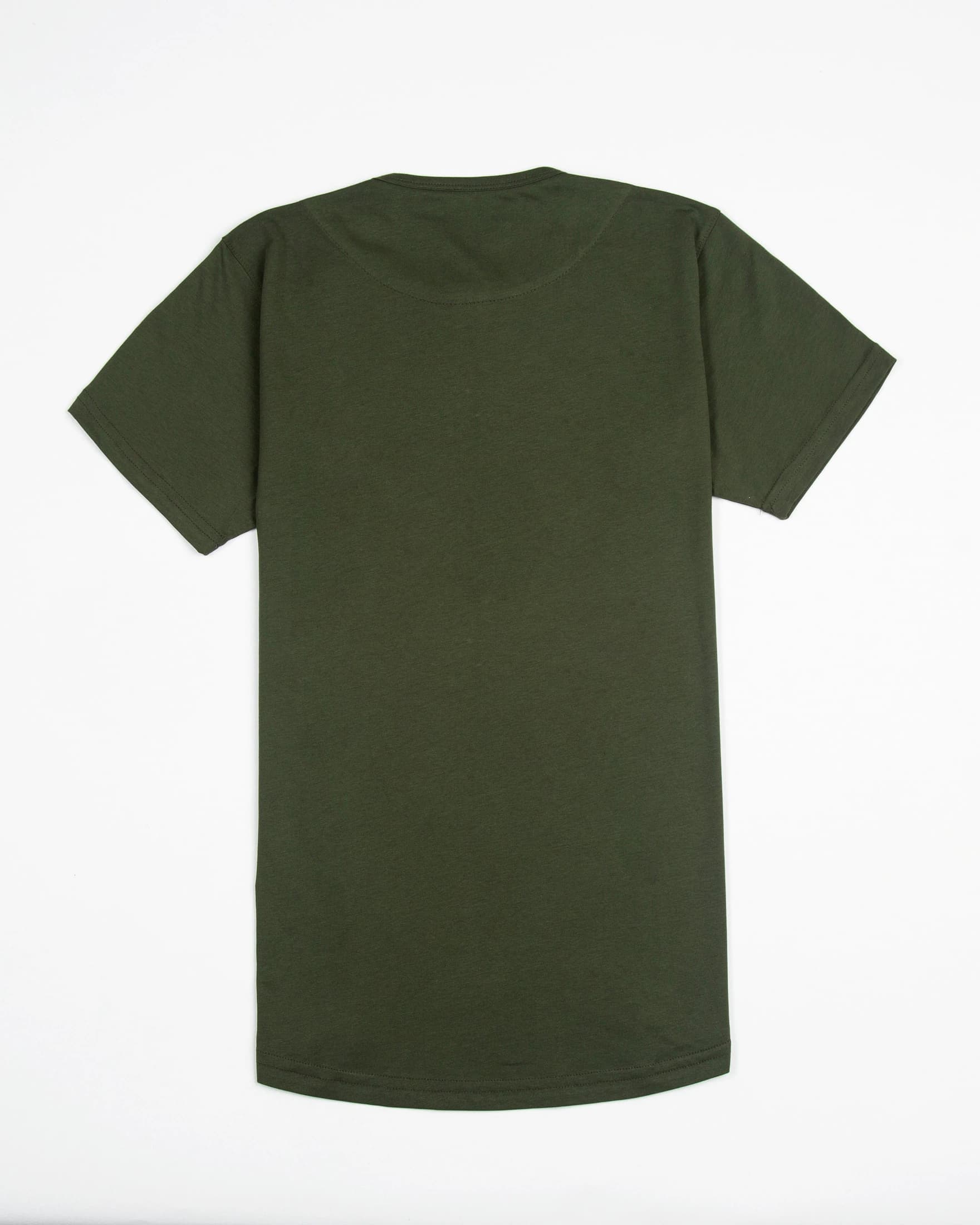 Camiseta Henley Algodón Verde Militar - imagen 3