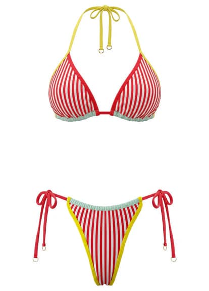 Maaji Tricolor Heat Katie Sliding Triangle Bikini Top - imagen 6