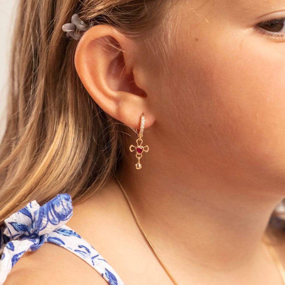 Mini Hoops Amor Fucsia - imagen 2