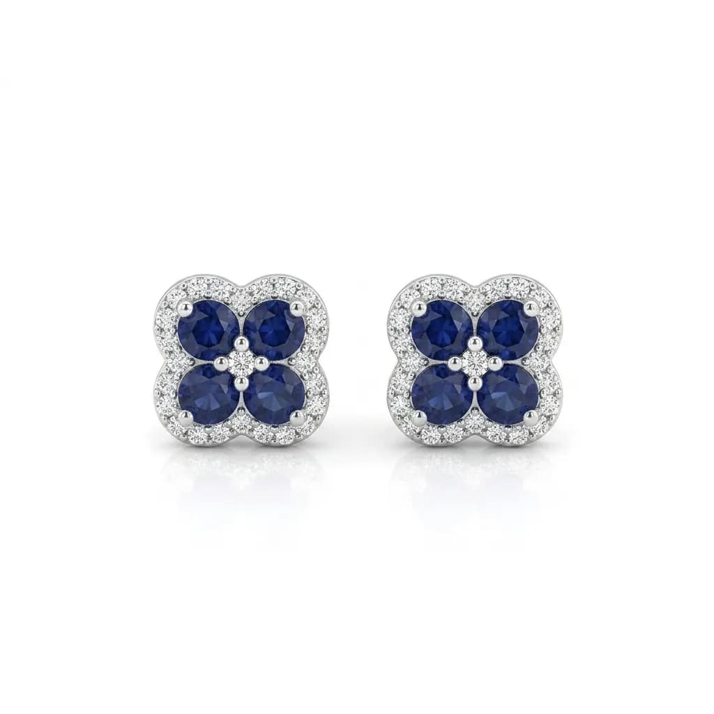 Verona Shapphire Studs - imagen 1