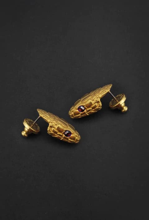 ARETES CABEZA DE OFIDIO - imagen 2