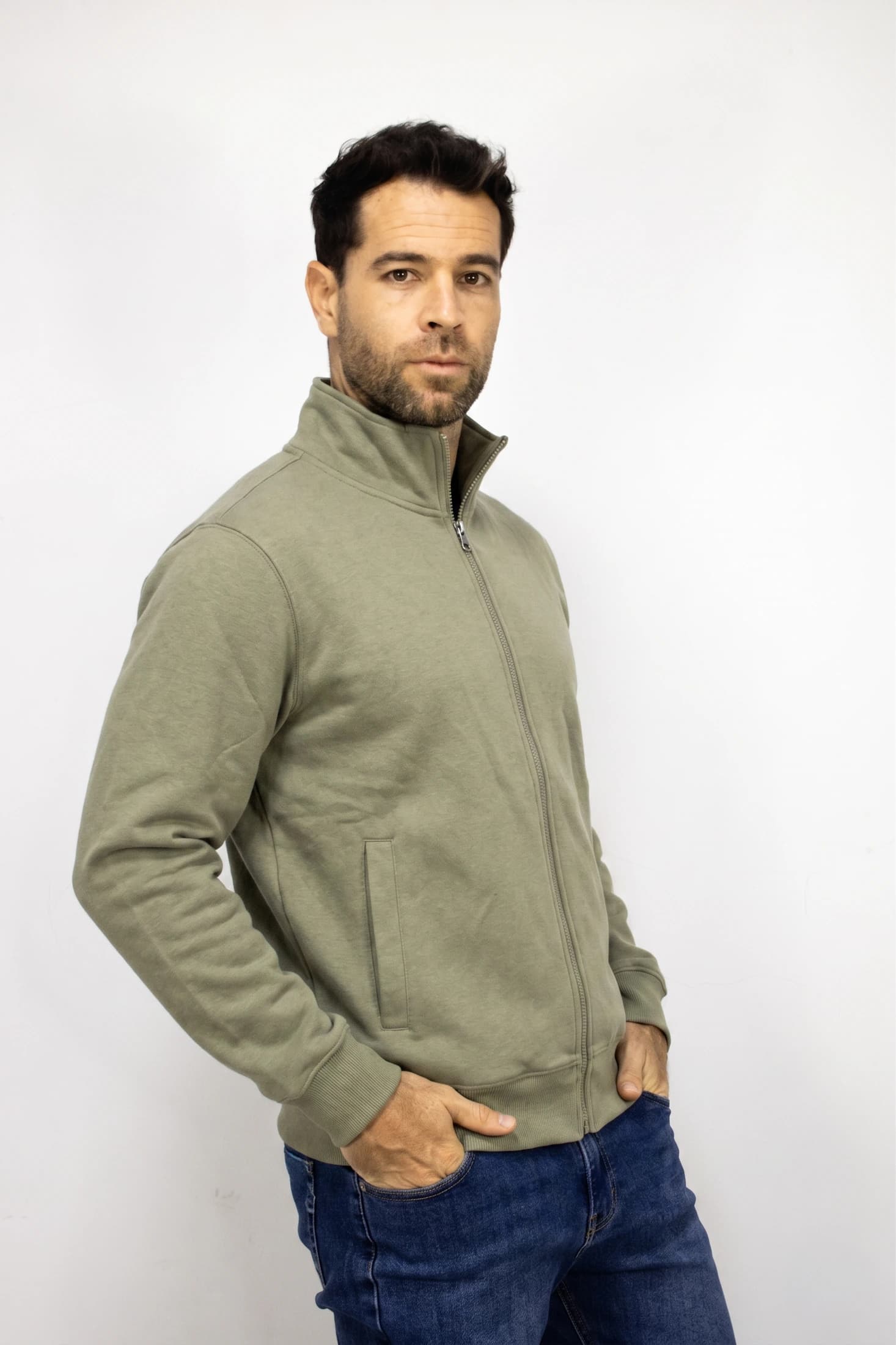 Saco verde con Cremallera para hombre - imagen 1