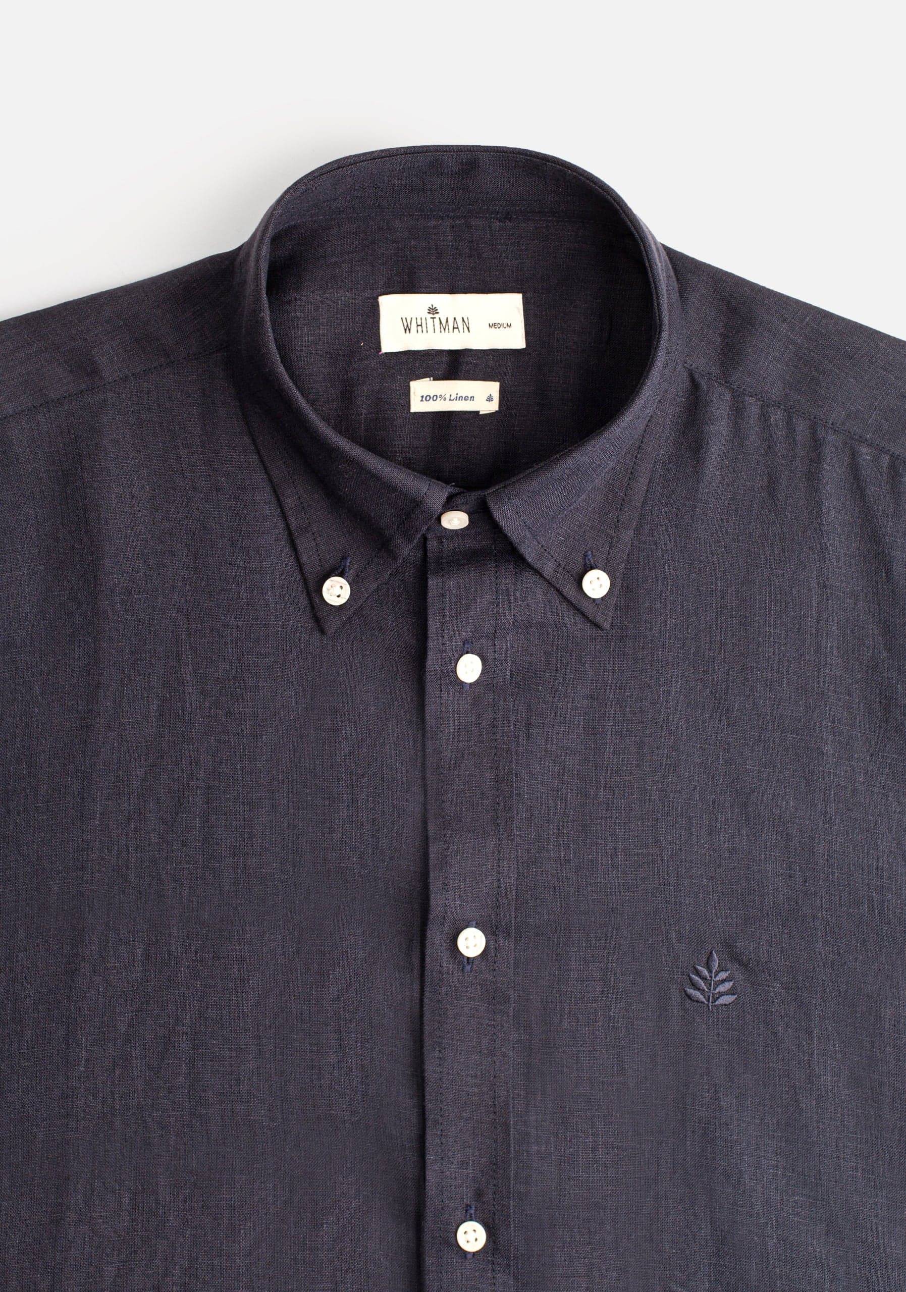 Camisa H CBD Lino L-Atn Azul Osc - imagen 2