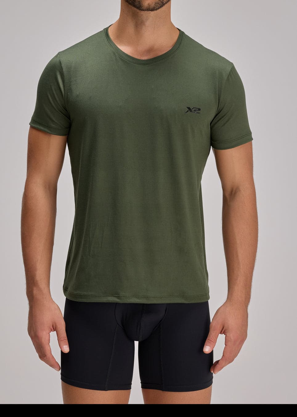 Camiseta Cuello Redondo Felicity Verde X2
