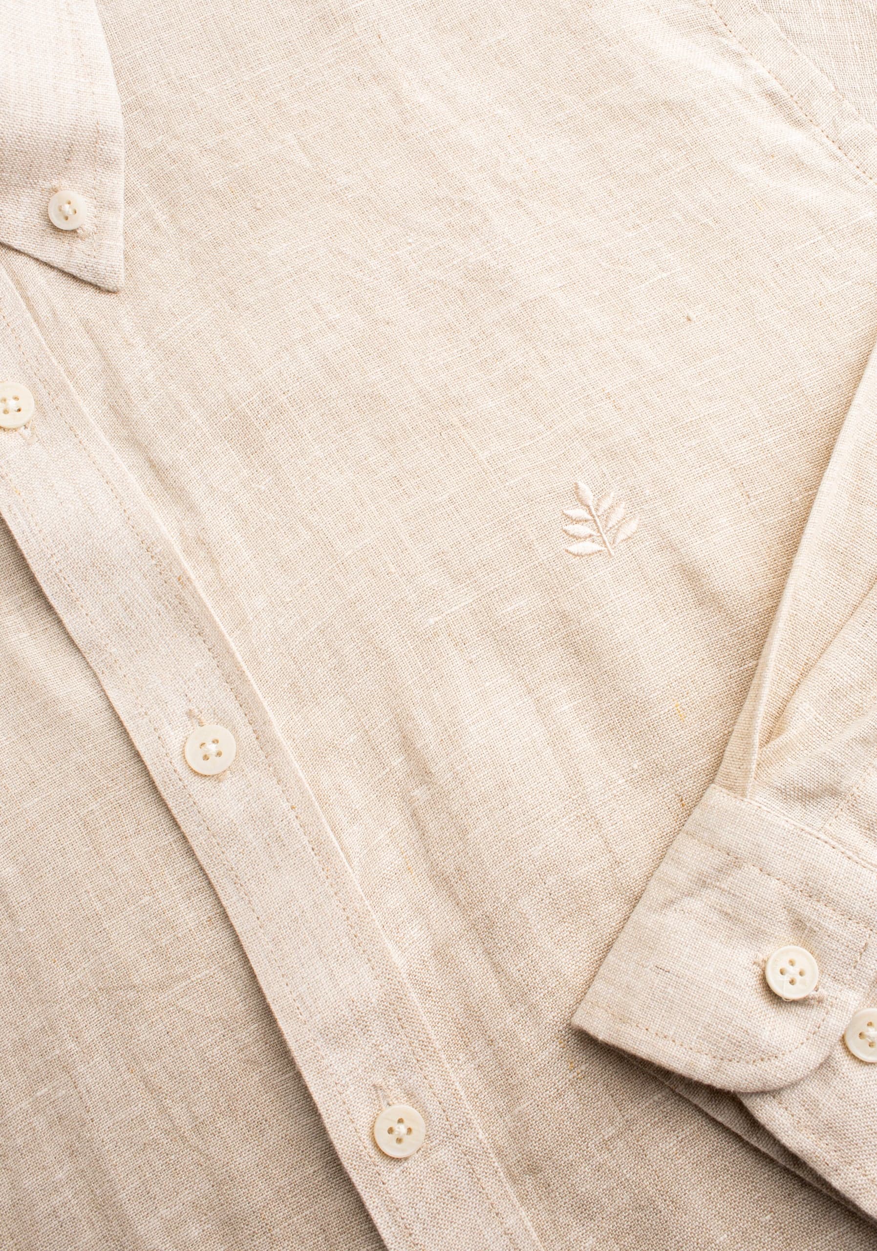 Camisa H CBD Lino L-Atn Avena - imagen 3
