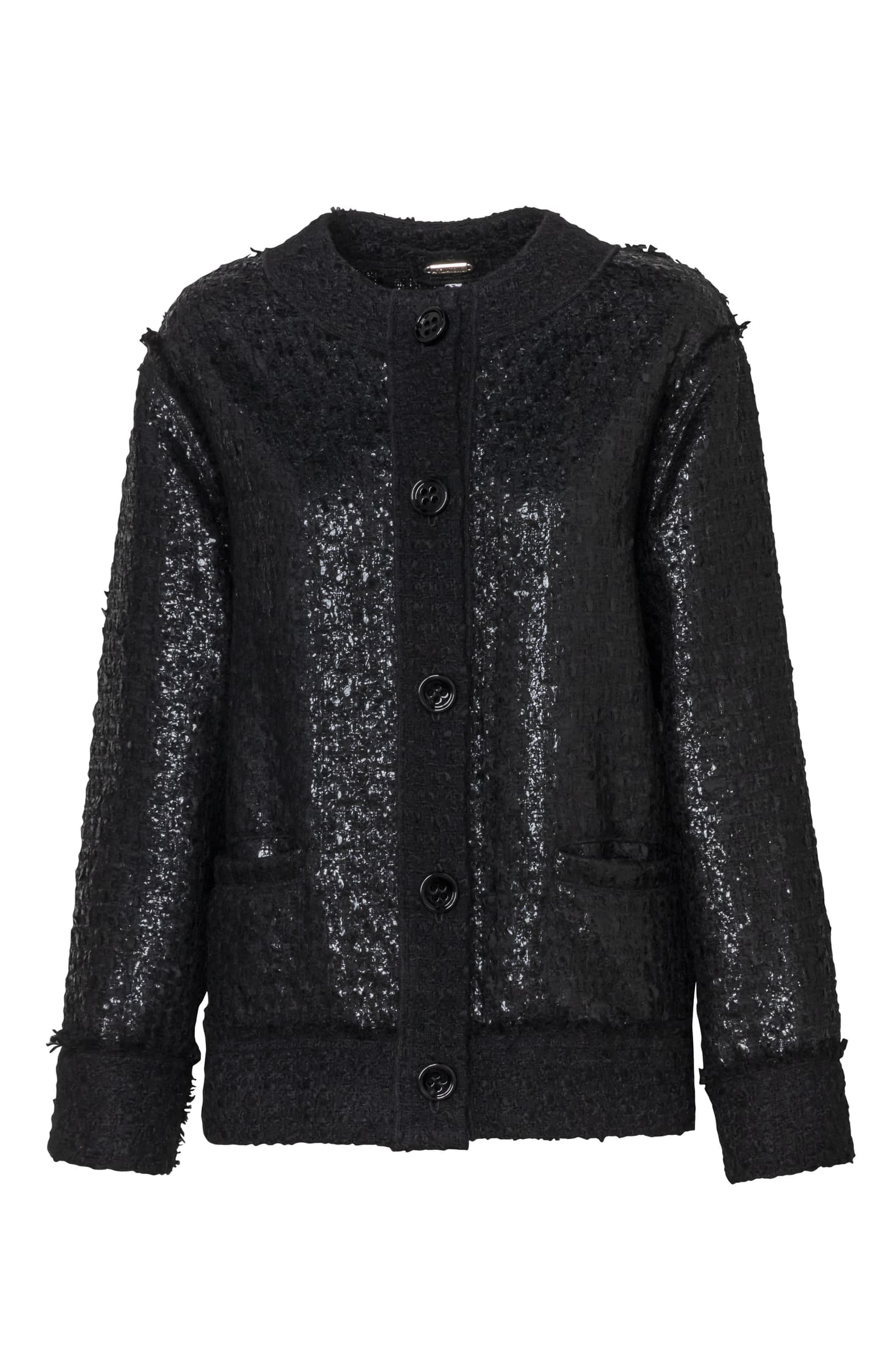 Loose-Fit Contrast Wool Jacket - imagen 2