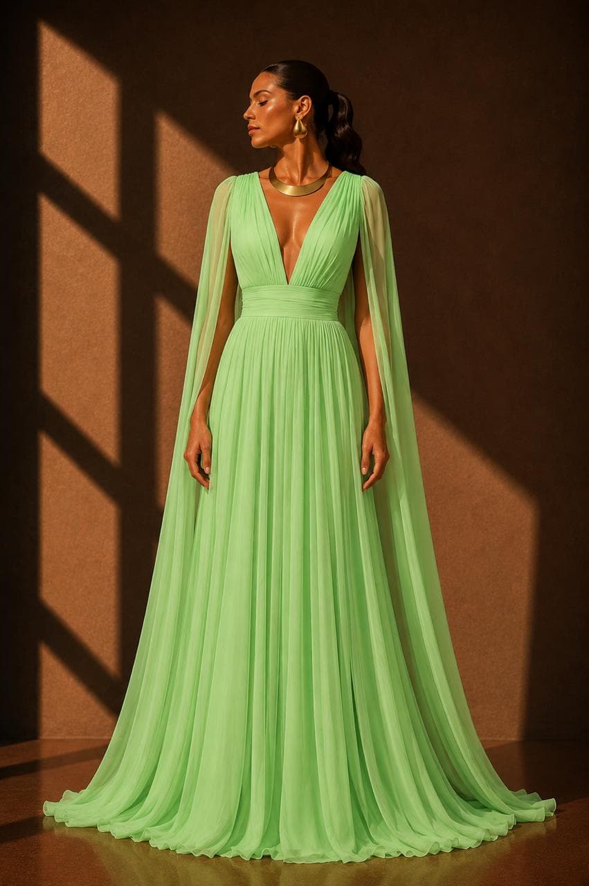 Vestido Girasol Verde Limón - imagen 3