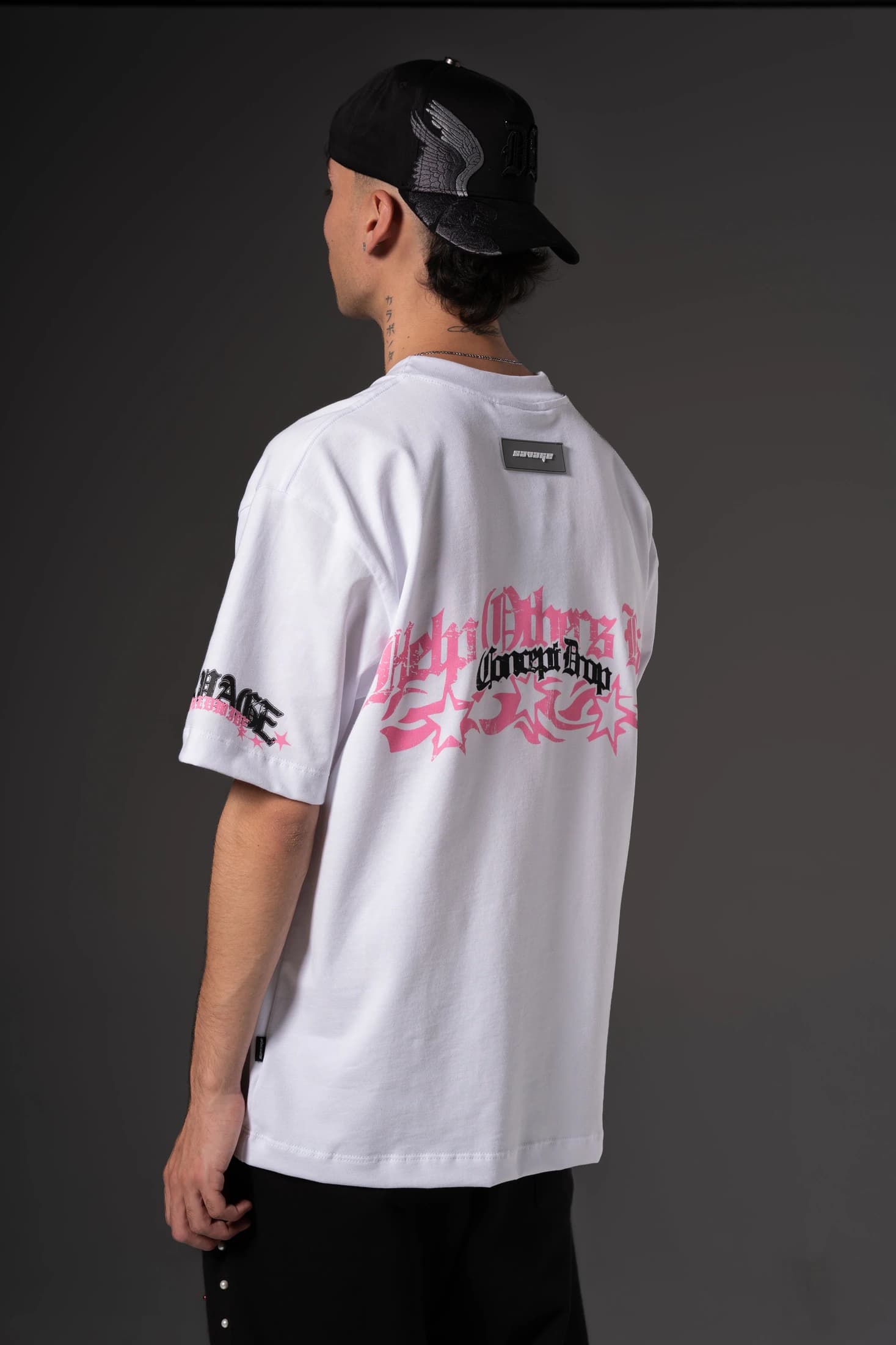 Camiseta Oversize Help rosa savage  250 gramos 14653 - imagen 3