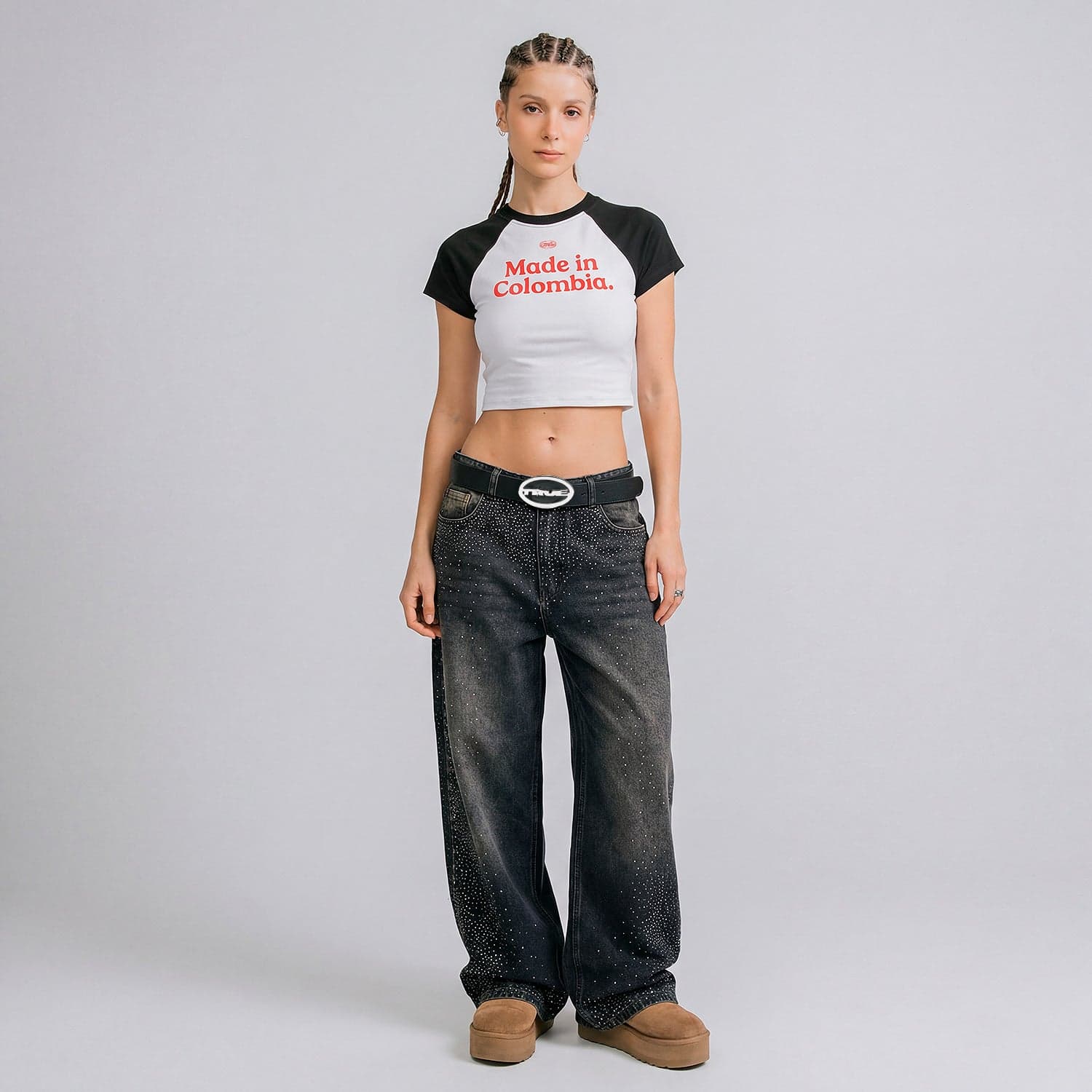 Colombia Baby Tee - Black - imagen 6