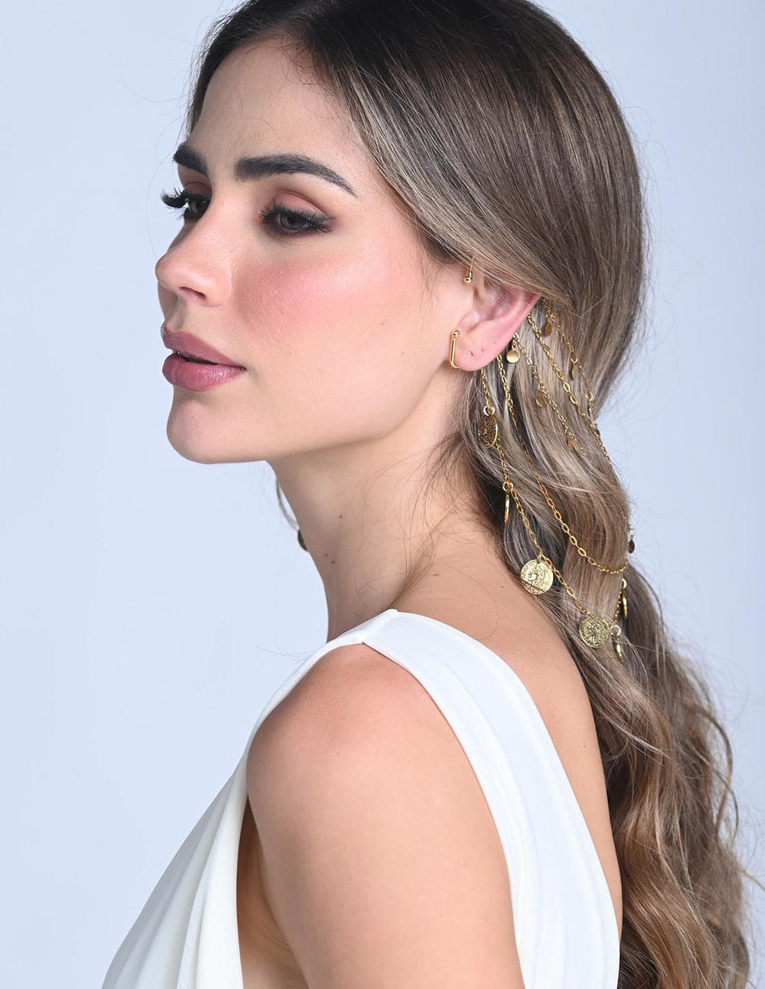 Cadenas De Oreja Devi Golden - imagen 3