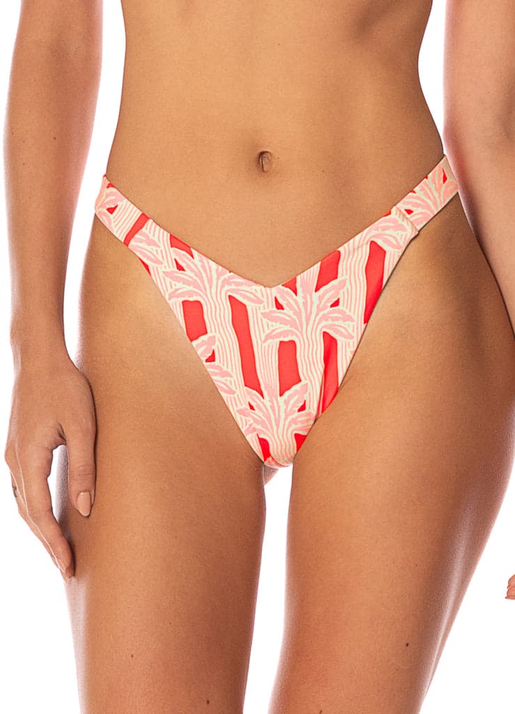 Maaji Palm Plantation Waikiki Regular Rise Double V Bikini Bottom - imagen 2