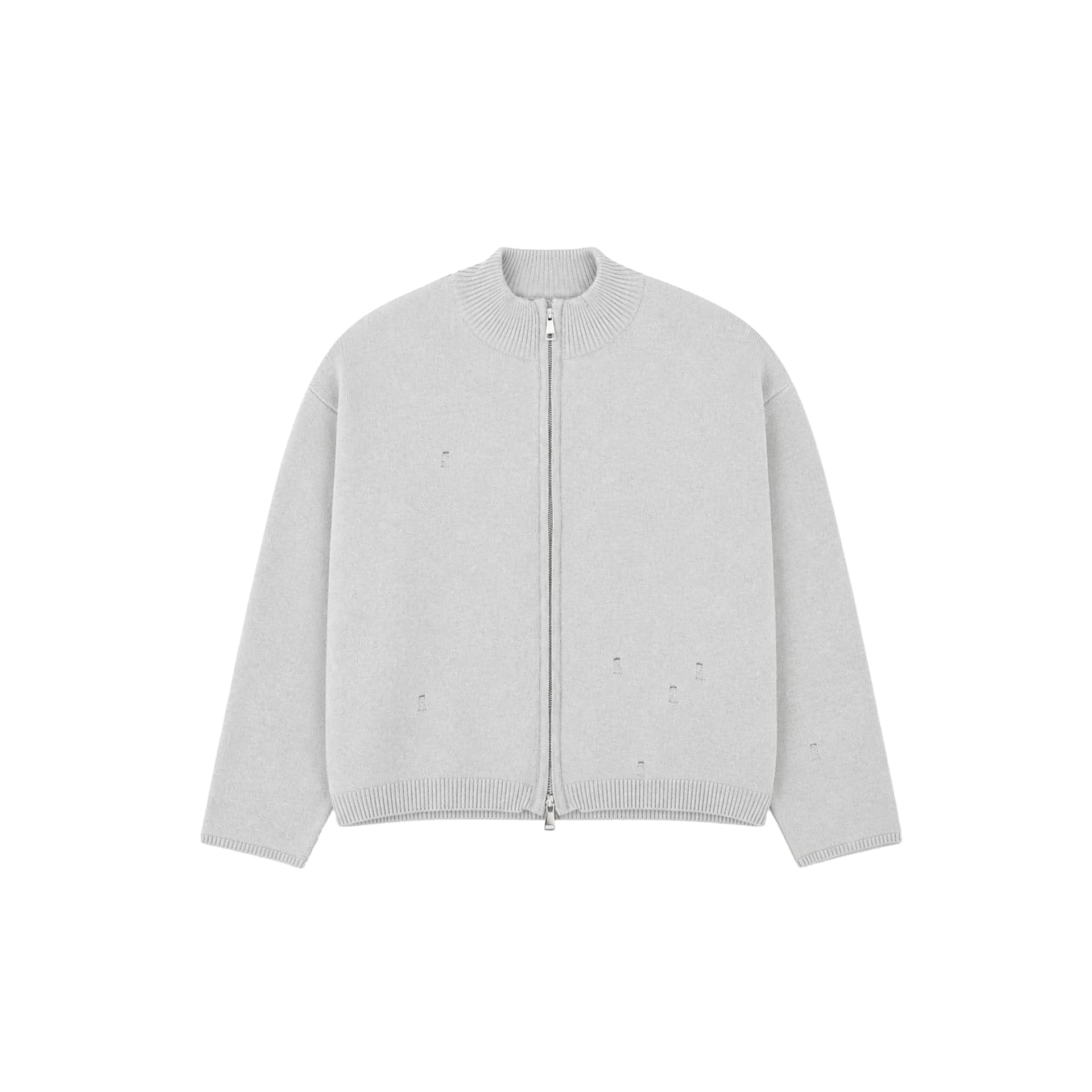 Knit Double Zipper - Gris