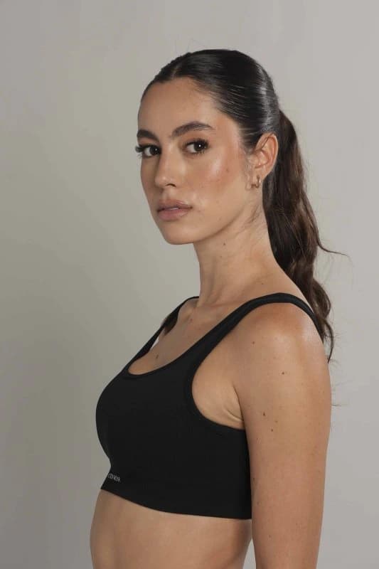 Square bra seamless Negro - imagen 3