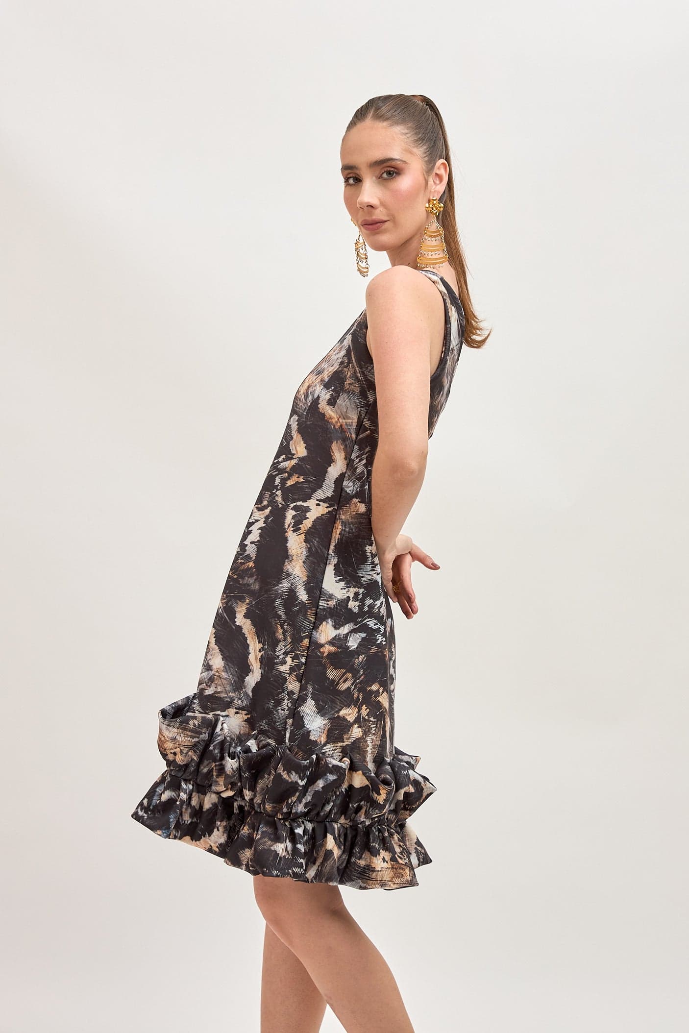 Vestido Chiquima Feathers Negro - imagen 6