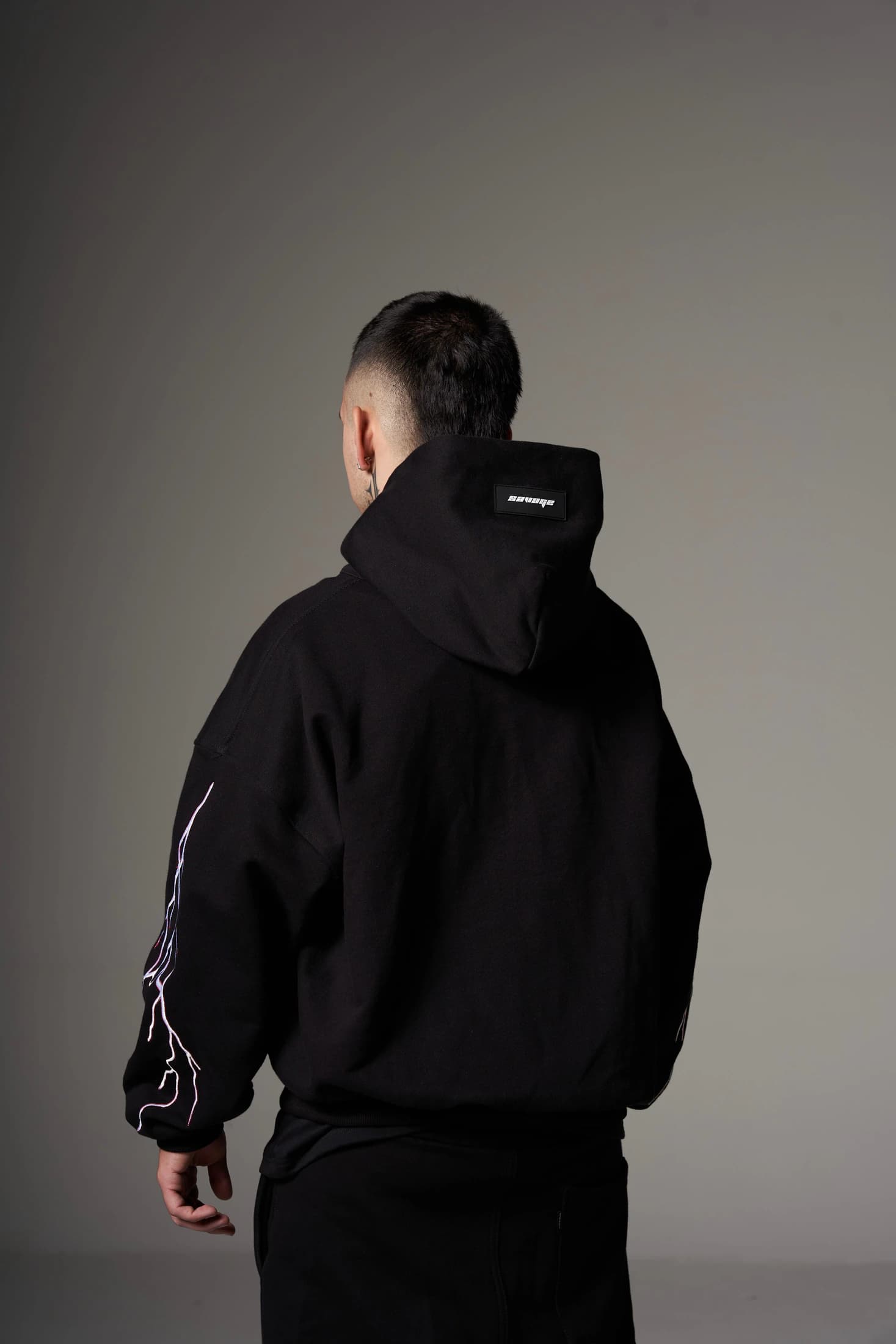 Double Zip Hoodie Boxy fit Red lights - imagen 4
