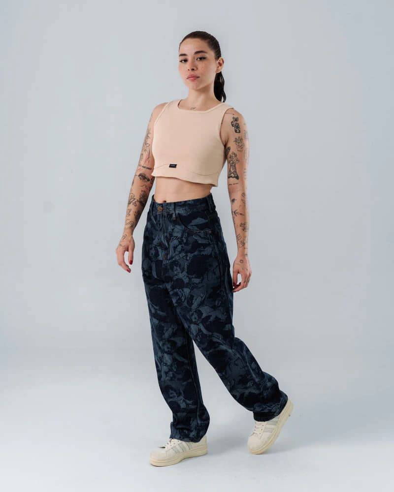 Crop Top Beige Para Mujer Corte Imperio - imagen 5
