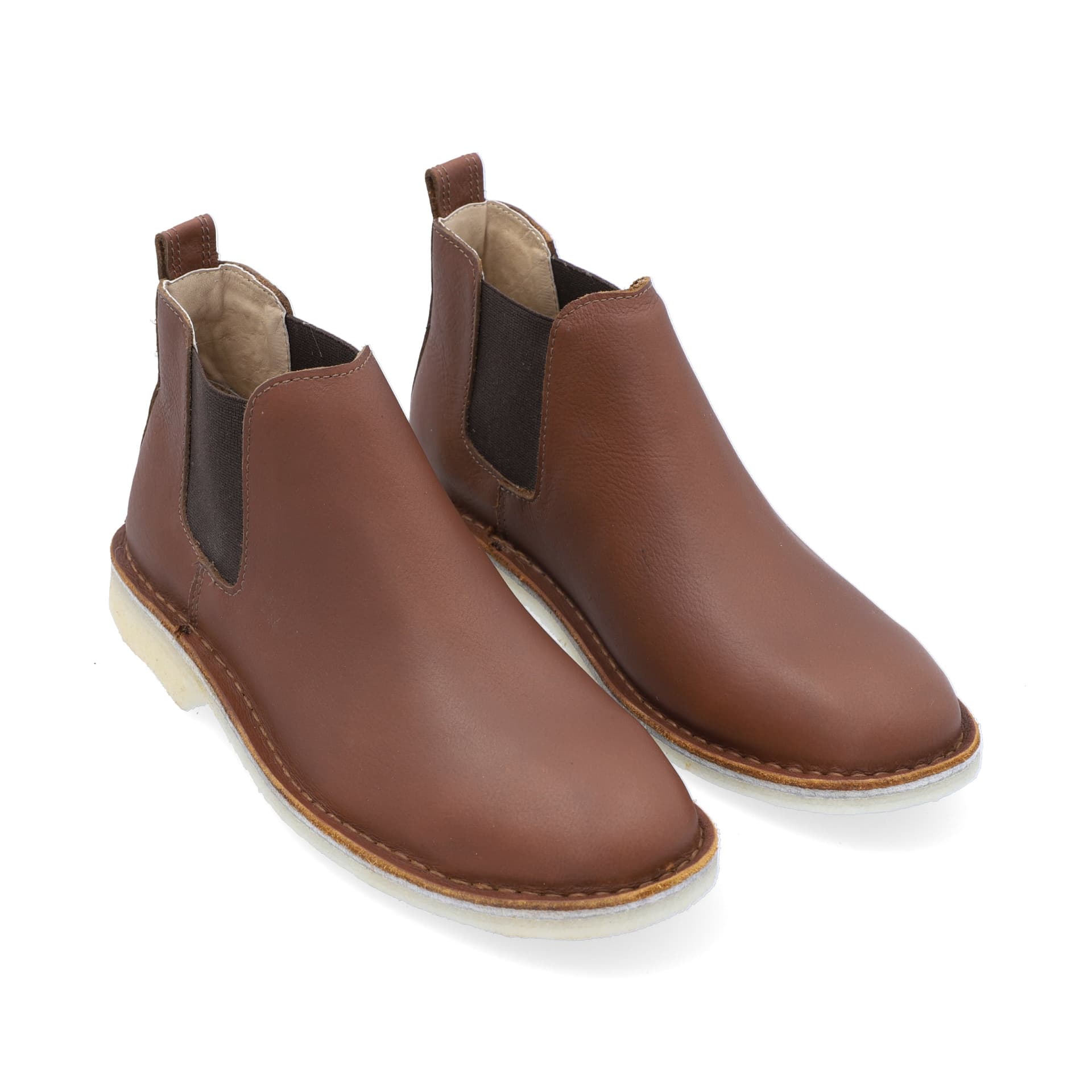 Botas Chelsea Cuero Mujer Miel - imagen 1