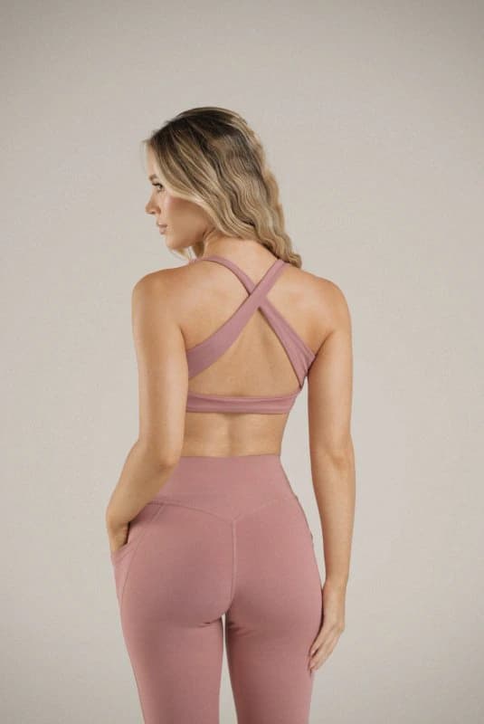 High waist leggings pocket sens Toulose Rose - imagen 5