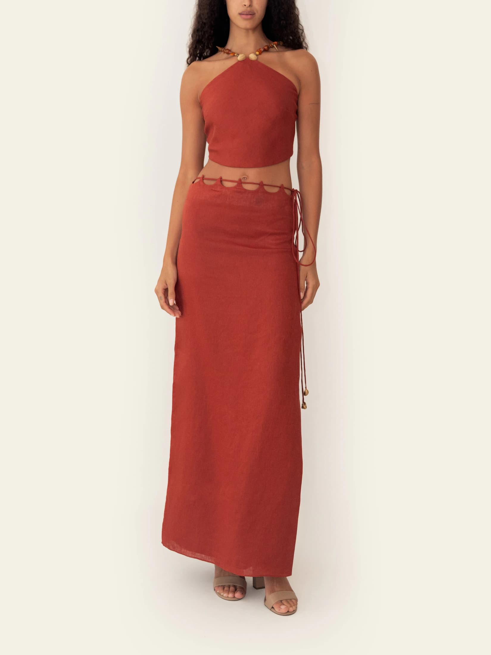 CAIRO SKIRT SUNSET ORANGE - imagen 2