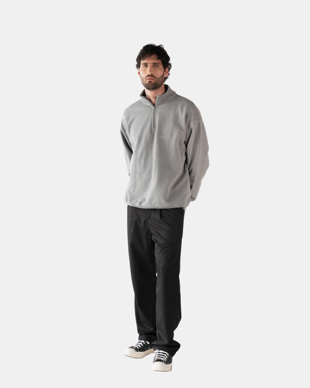 COLD GRAY ZIPPER SWEATER - imagen 4