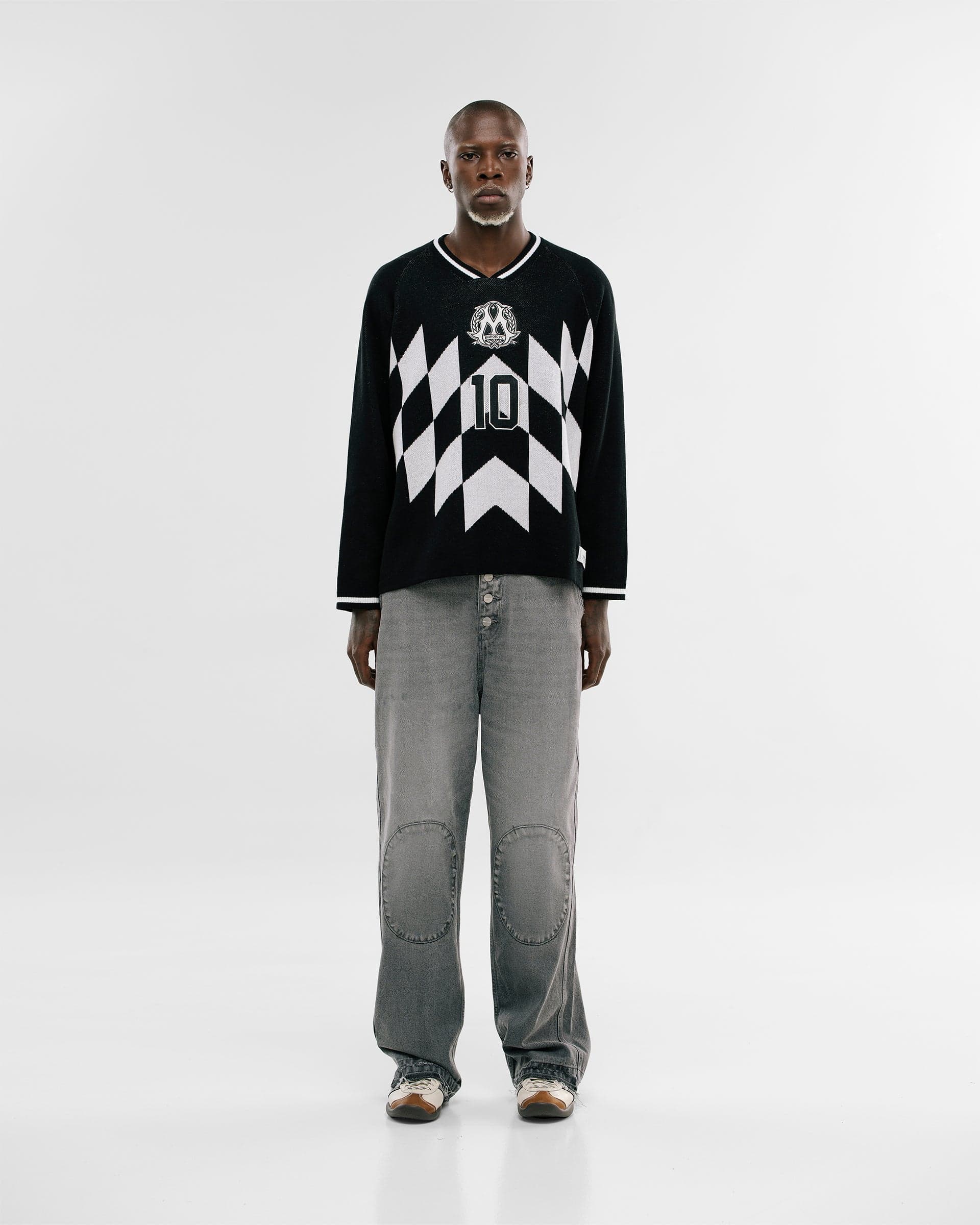 Fútbol Jersey Knit Manga Larga - Negro - imagen 5