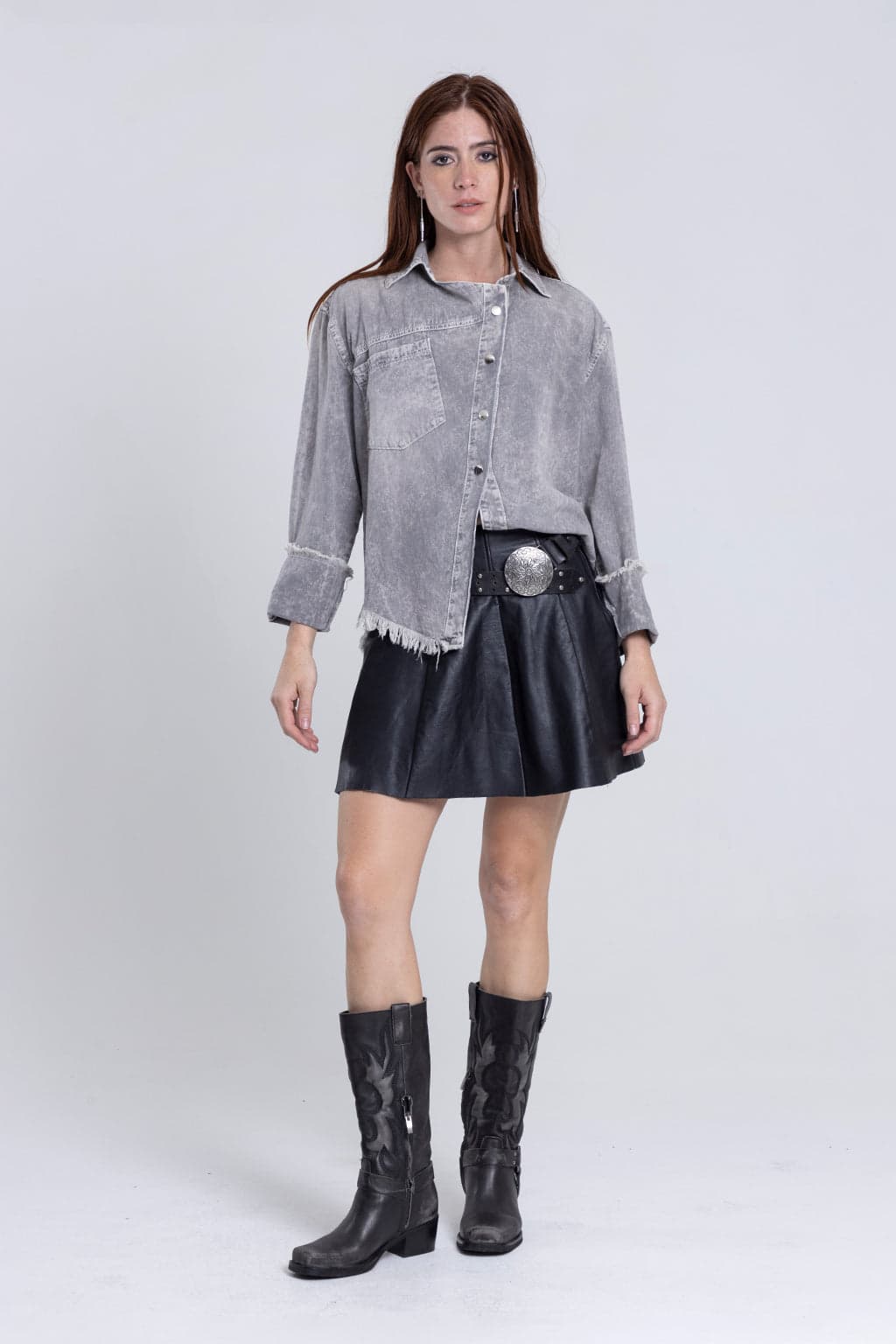 CAMISA ASIMÉTRICA CENIZO - imagen 2