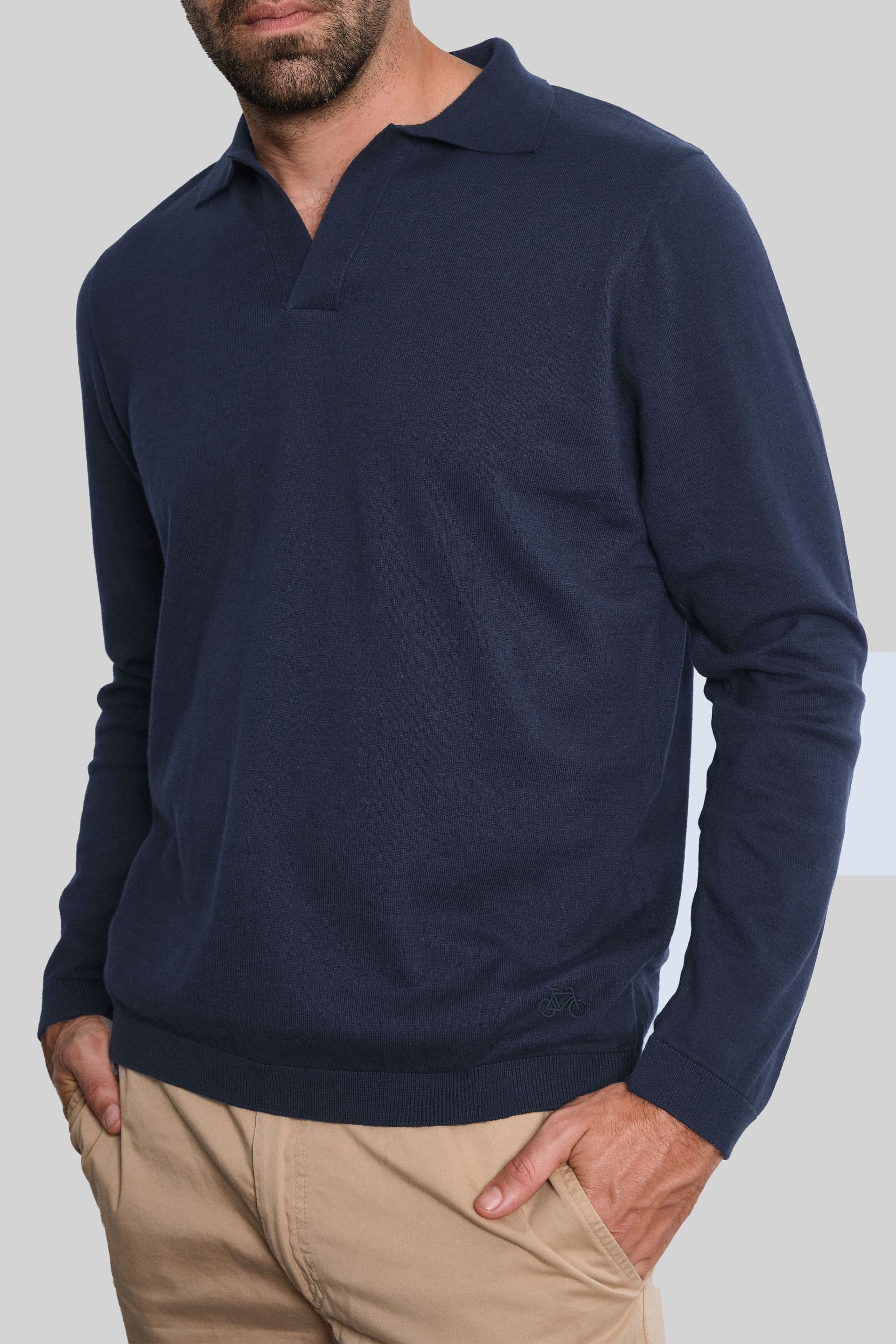 POLO TEJIDA MANGA LARGA MIDNIGHT