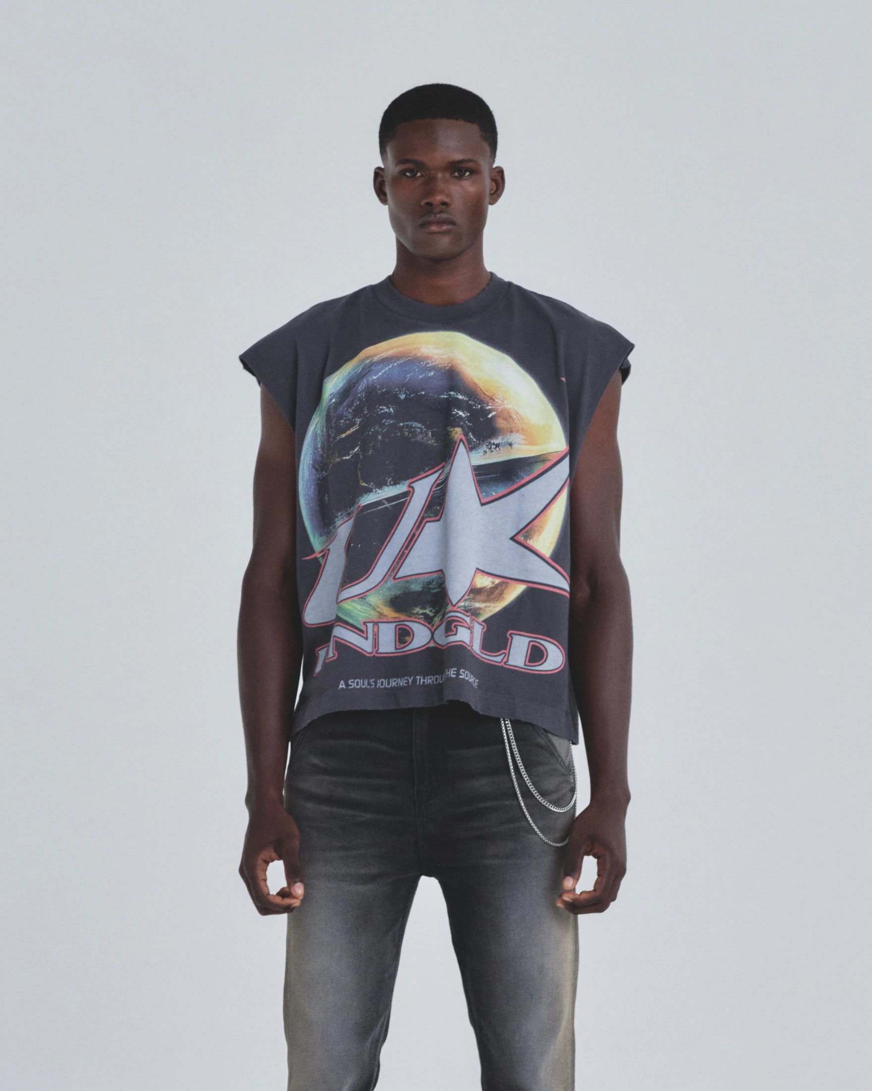 Holy State Neo Terra Sleeveless Tshirt Vintage Gray - imagen 2
