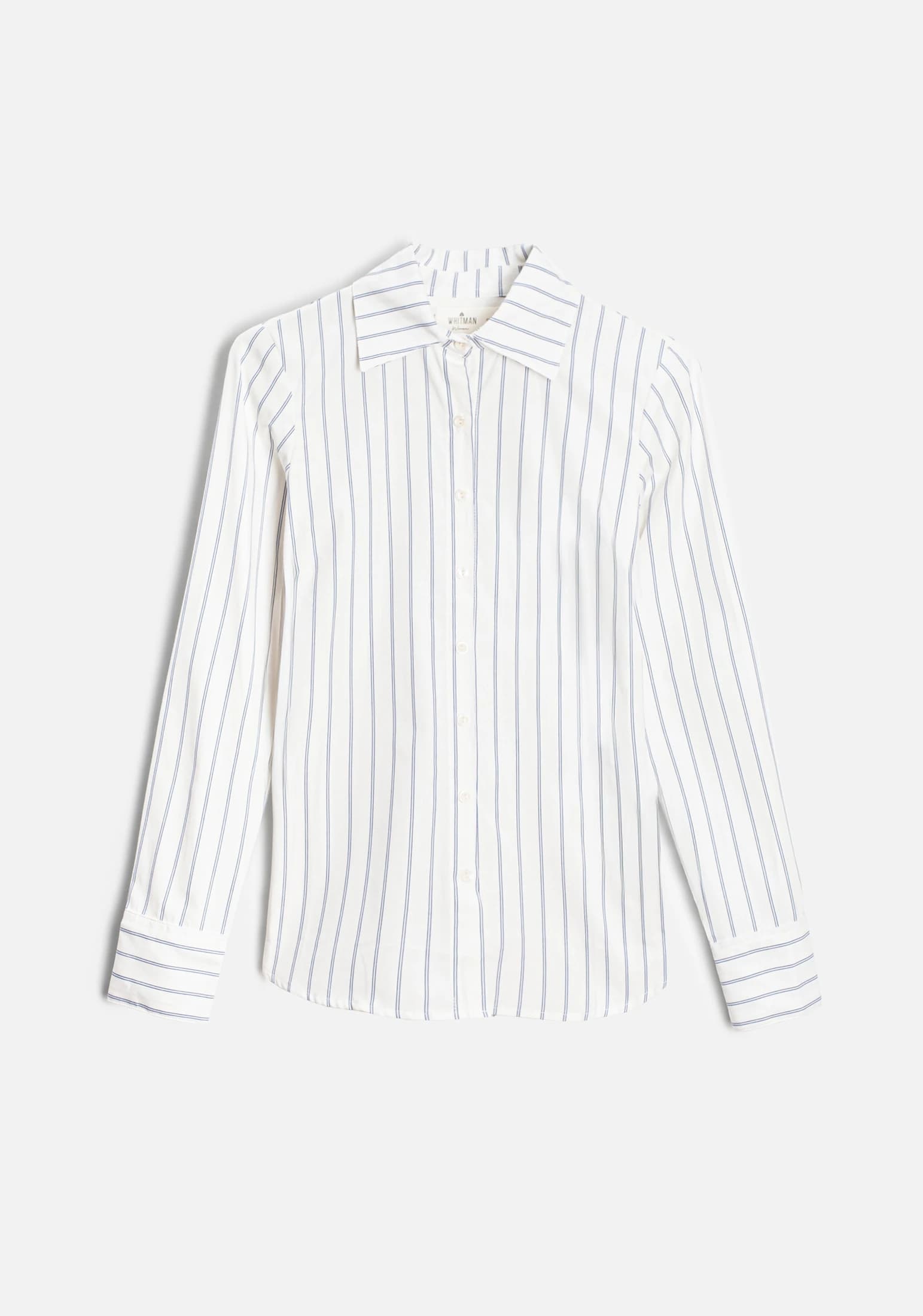 Camisa M Isabella Rayas Marfil - Azul Claro - imagen 1