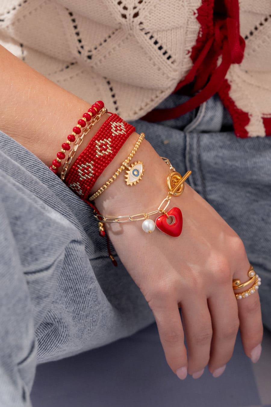 Pulsera Corazón Perla - imagen 5