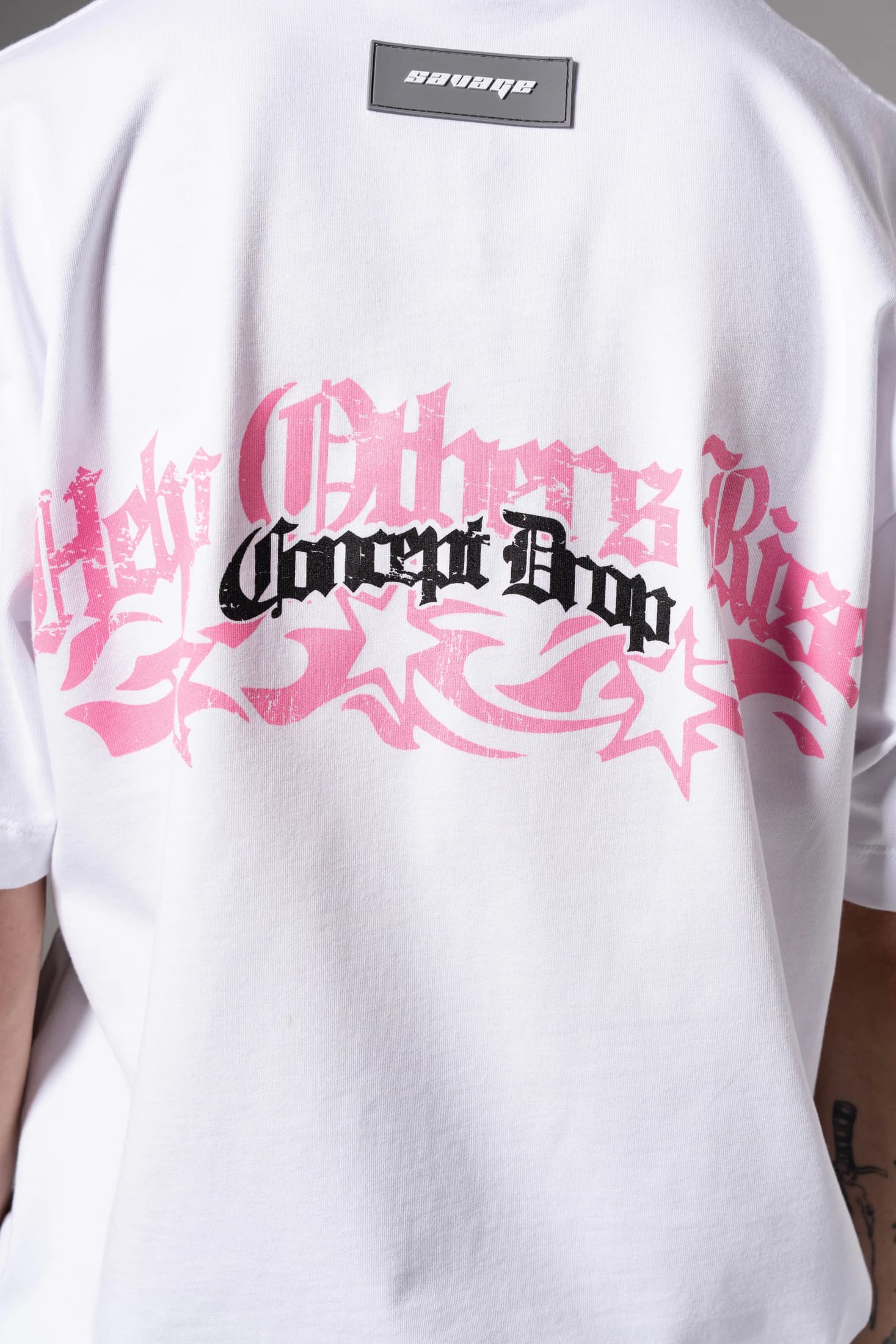 Camiseta Oversize Help rosa savage  250 gramos 14653 - imagen 9