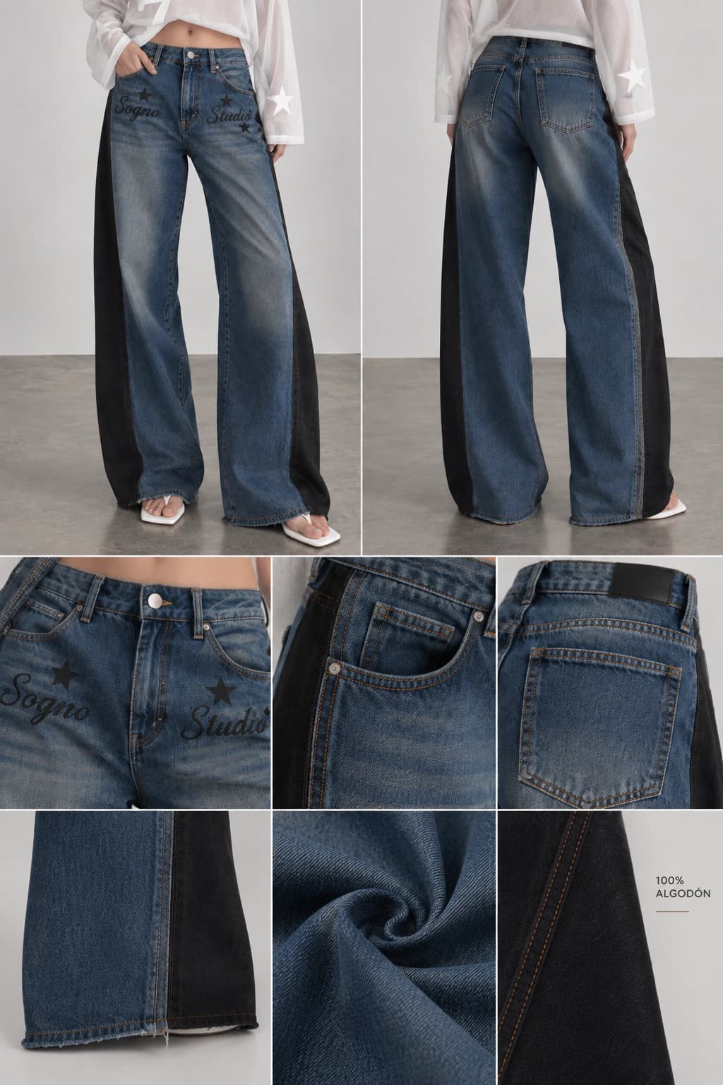 Jean Bicolor Wide Leg - imagen 5