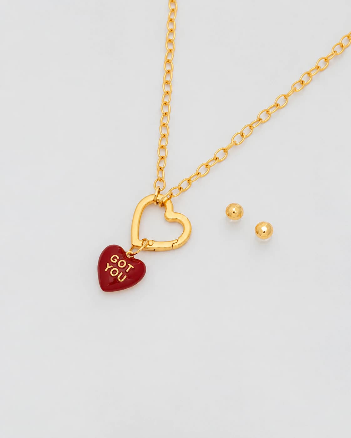 Collar Corazón GOT YOU + Aretes - imagen 2