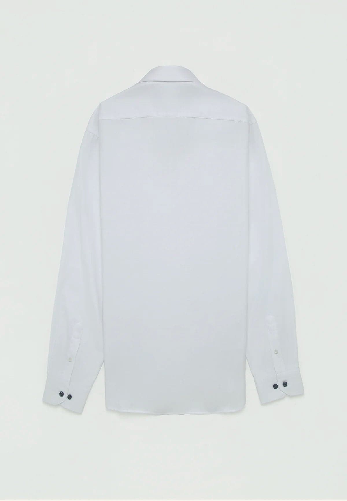 Camisa Dobby Diagonal Algodón Blanco - imagen 4