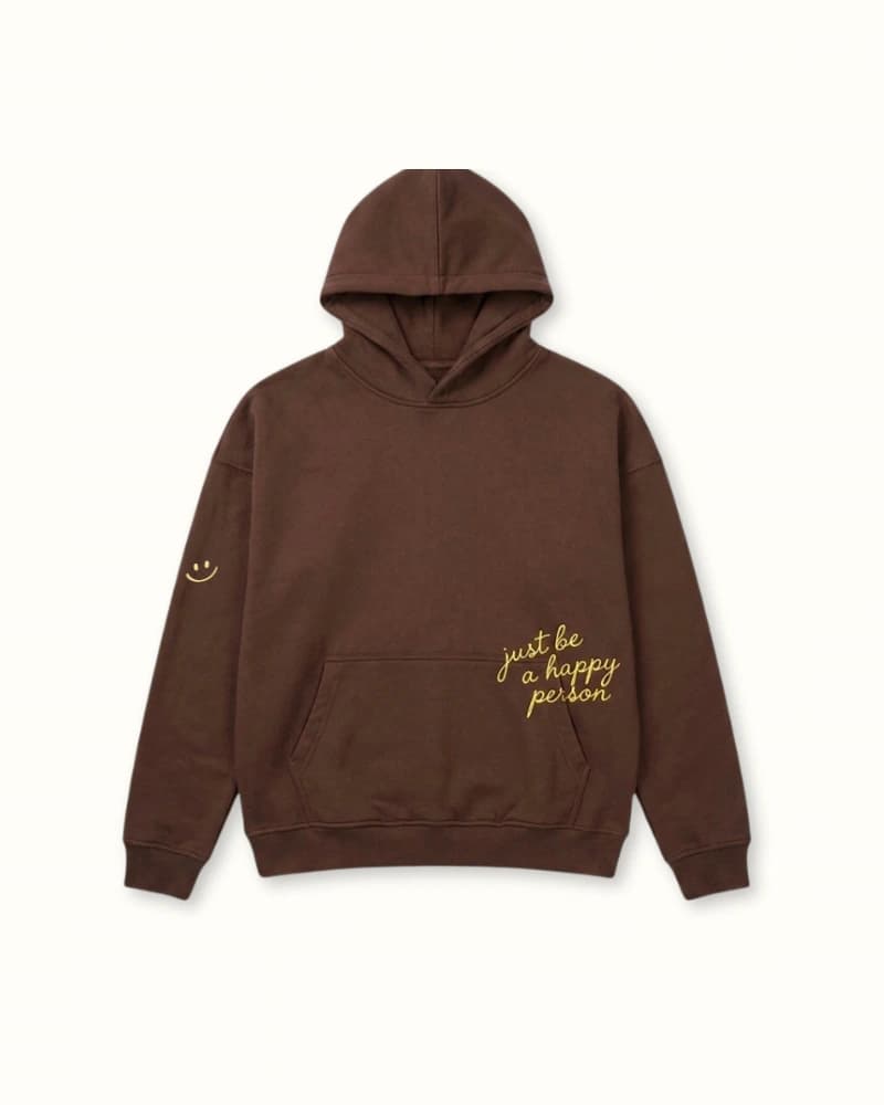 Be happy hoodie - Café