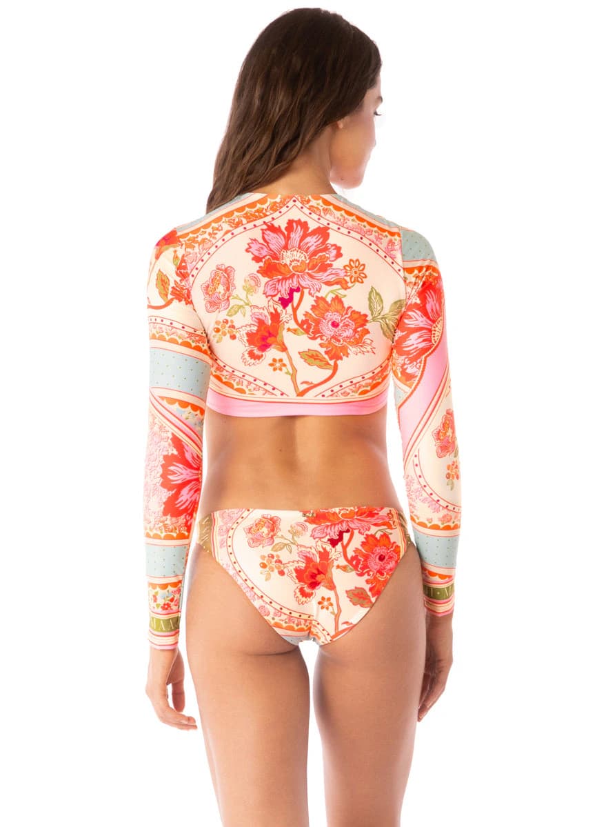 Maaji Floral Groove Flirt Low Rise Thin Side Bikini Bottom - imagen 1