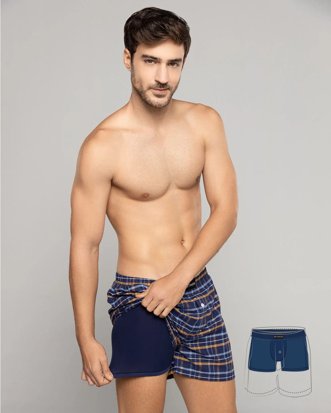 Boxer suelto con boxer interno en poliester Ref. 3052 - imagen 23