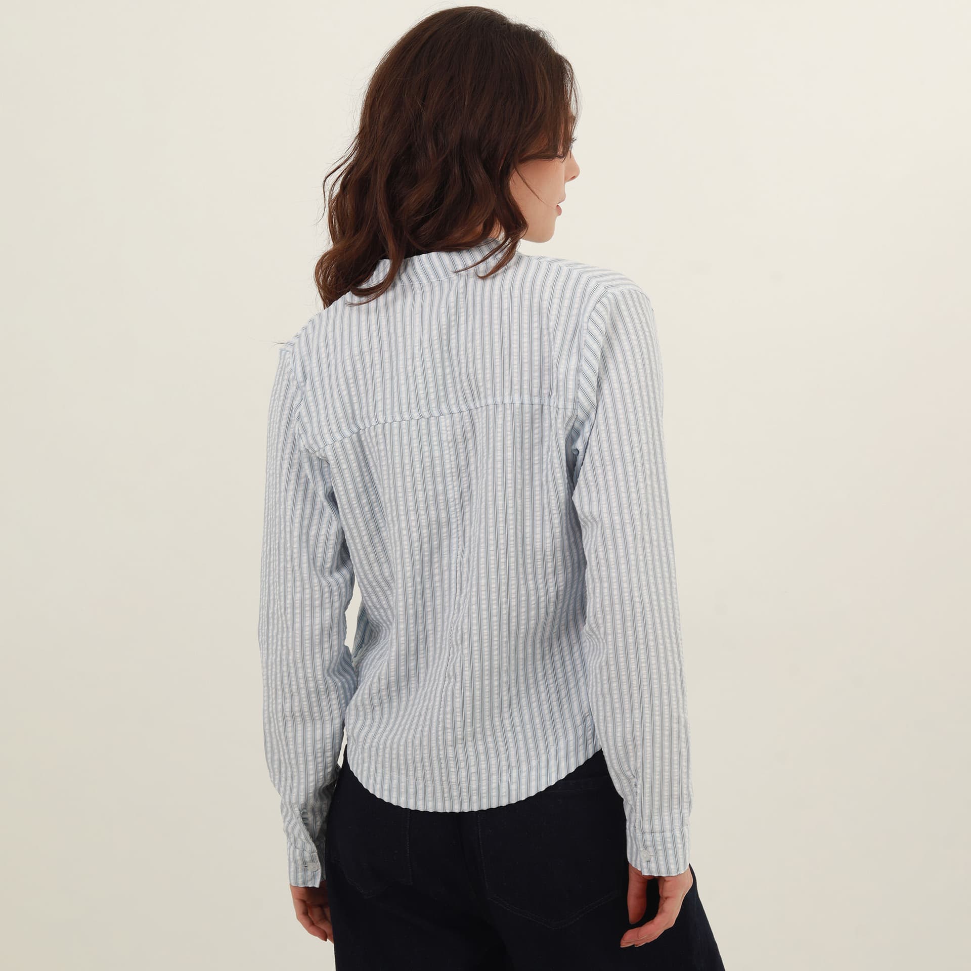 Blusa Cuello Camisero Manga Larga - imagen 2