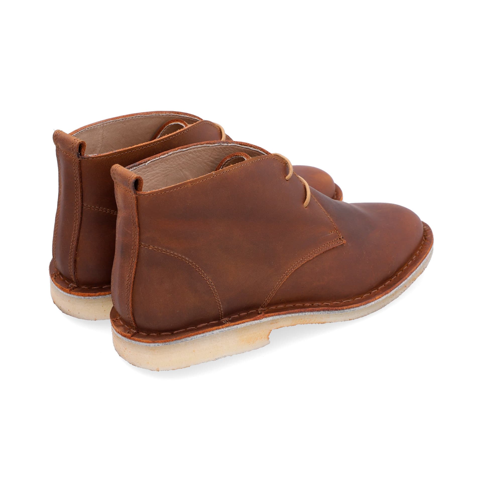 Botas Desert Mujer Cuero Graso Café - imagen 2