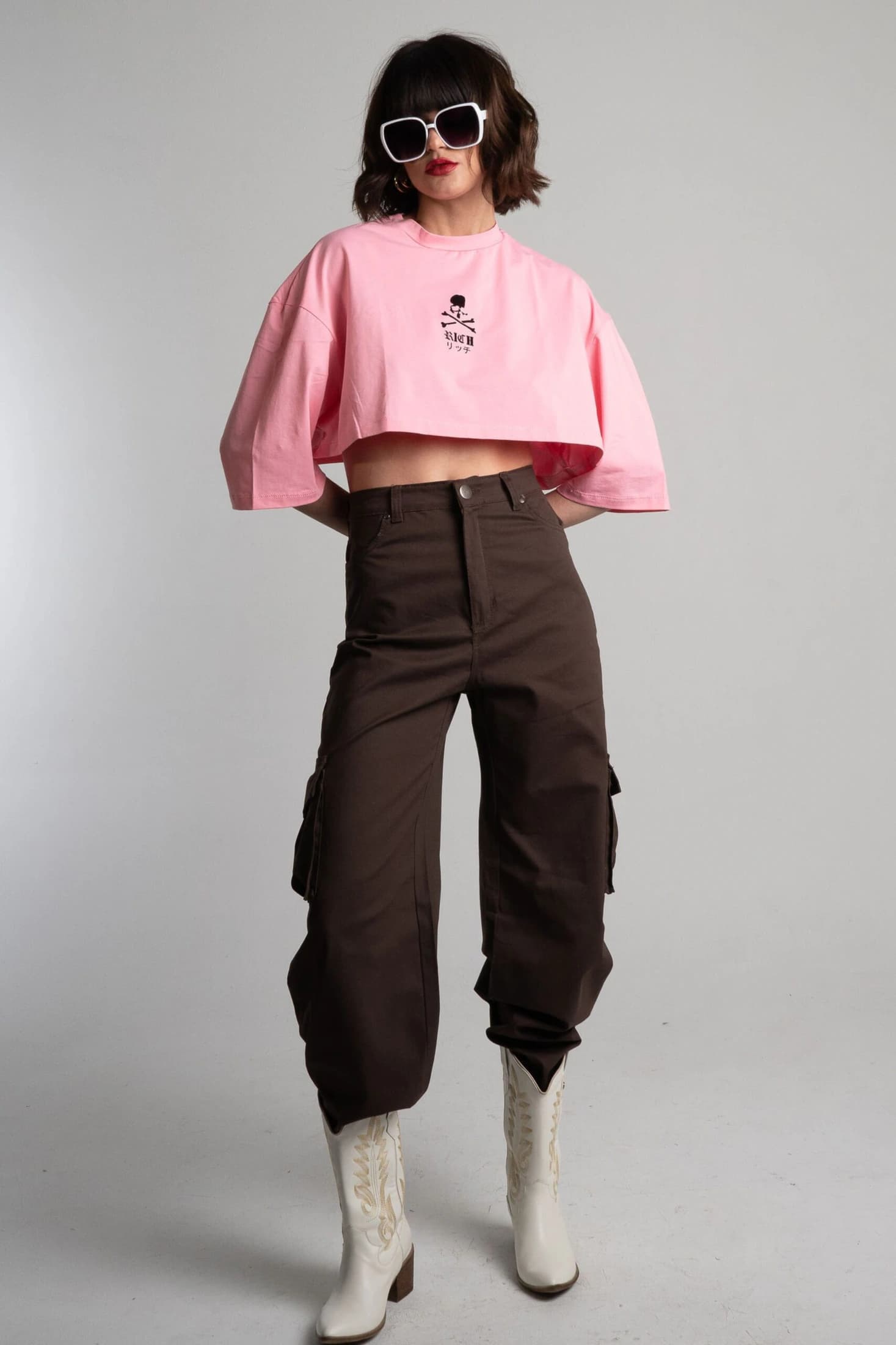 Camiseta Crop Rich Rosada - imagen 4