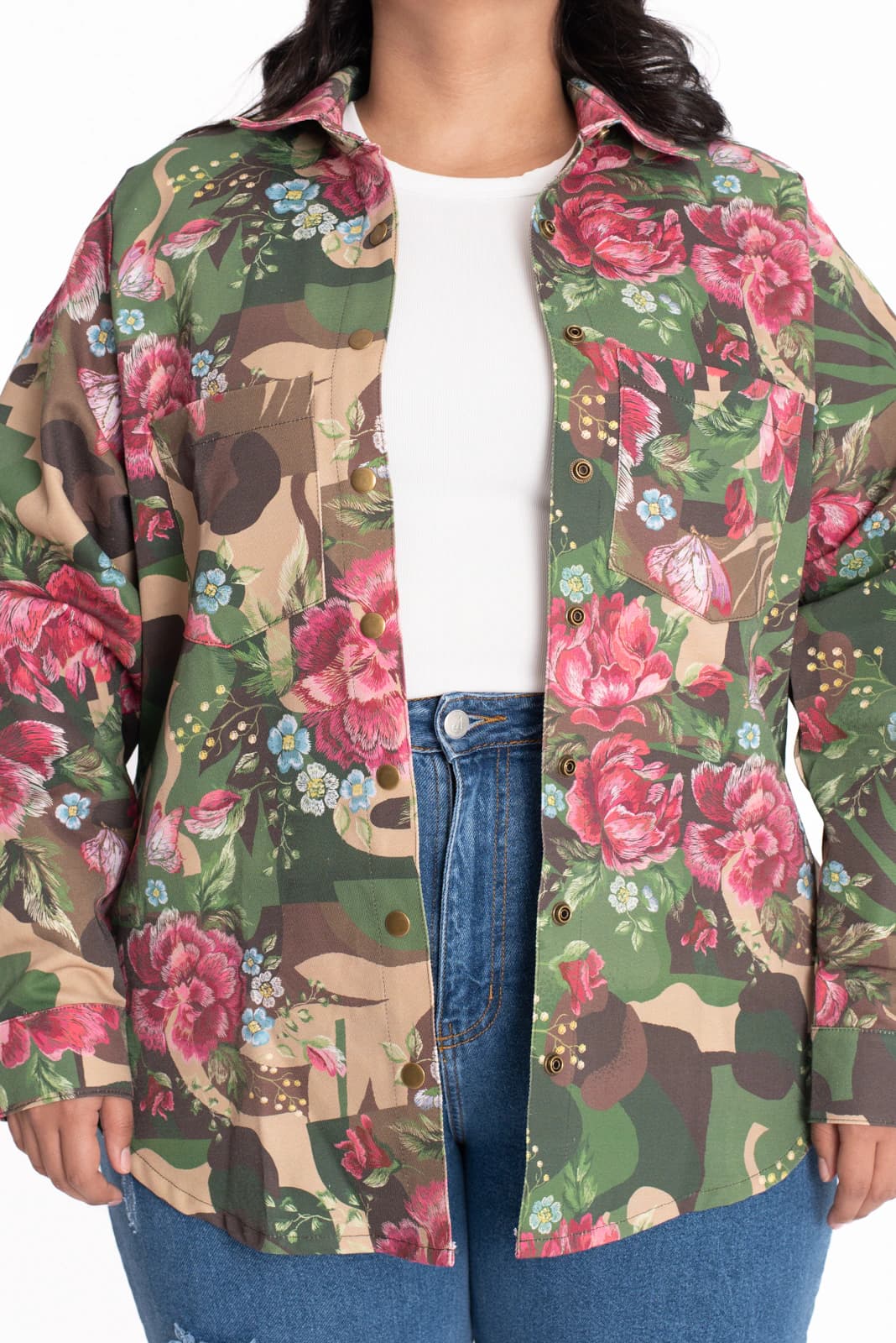 Chaqueta Flores Estampada - imagen 3