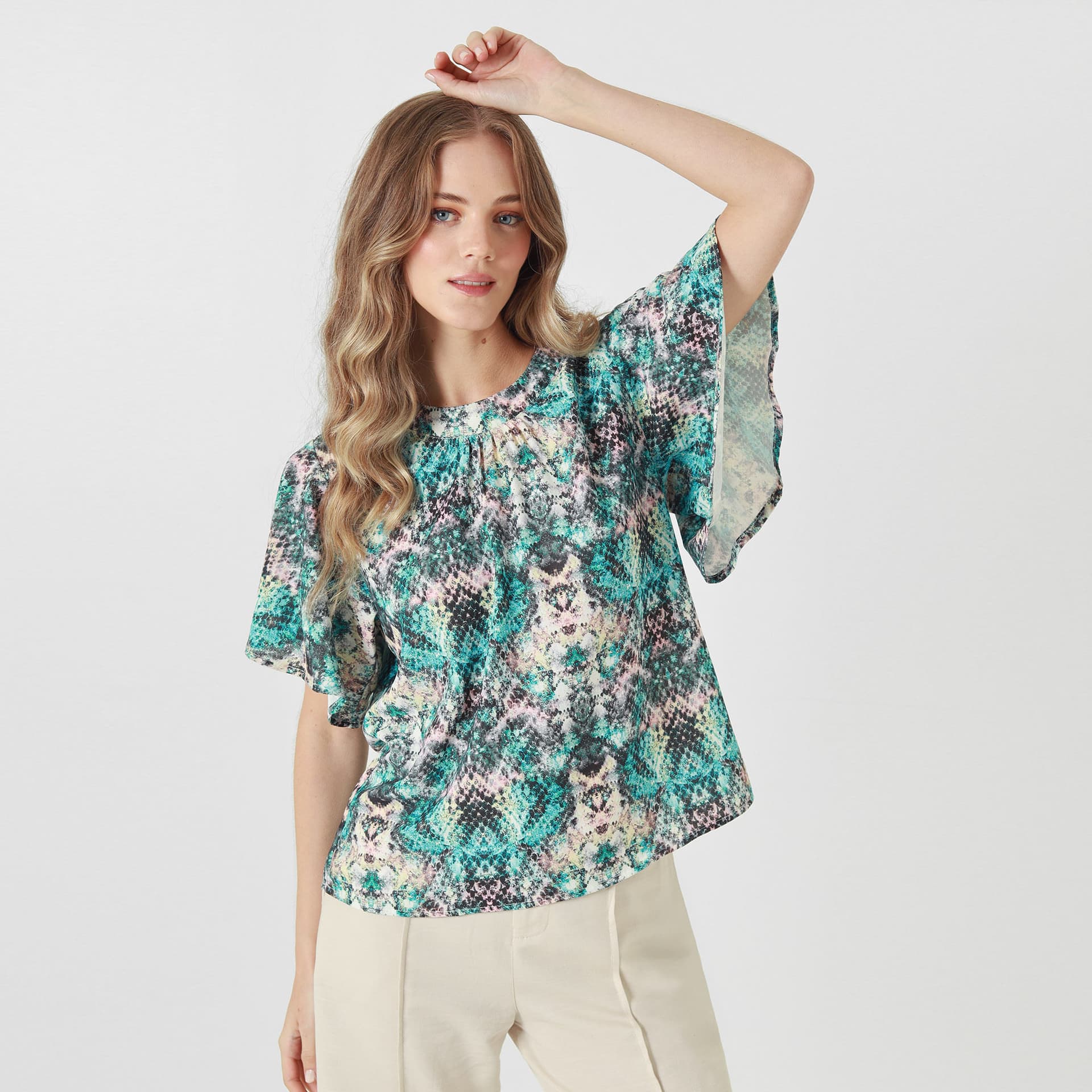Blusa Cuello Redondo Manga Corta - imagen 5