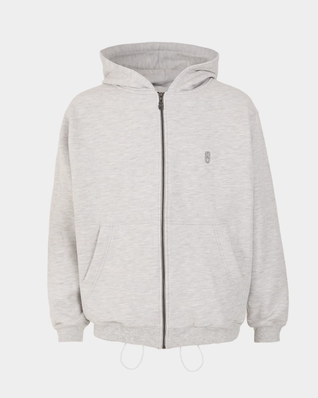 MONOGRAM GRAY ZIPPER HOODIE - imagen 1