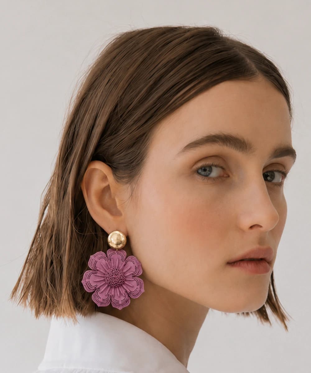 Aretes Flor Elisa – Aura Rosa - imagen 2