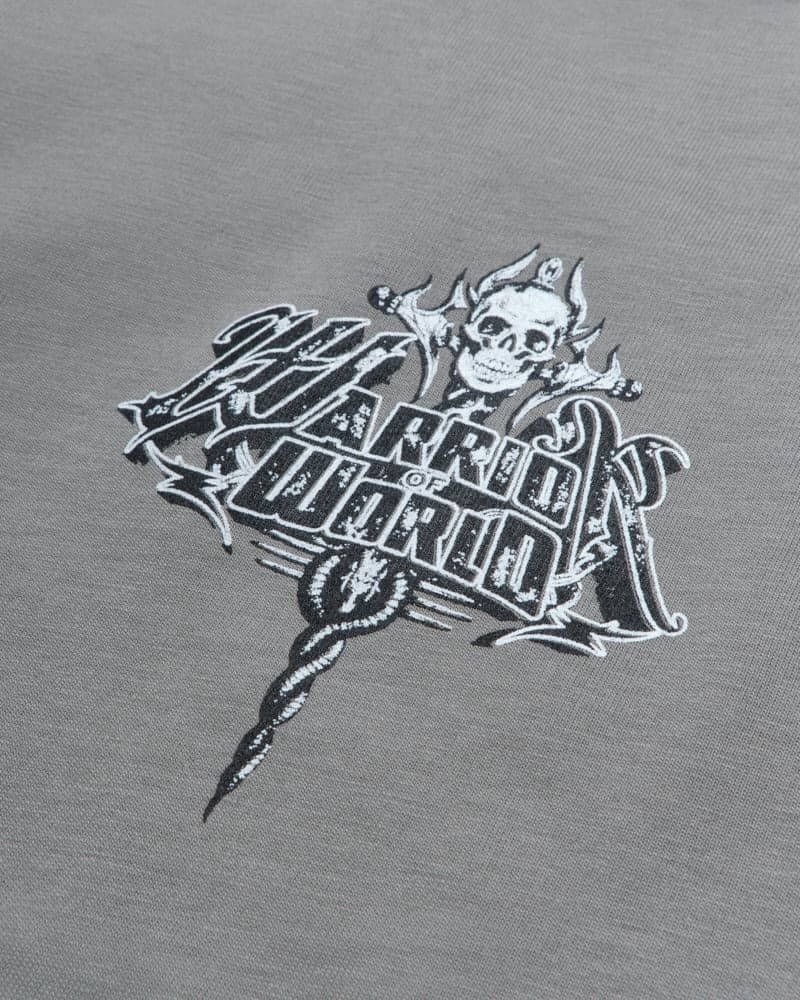 Camiseta Gris Oversize Warrior of World - imagen 4