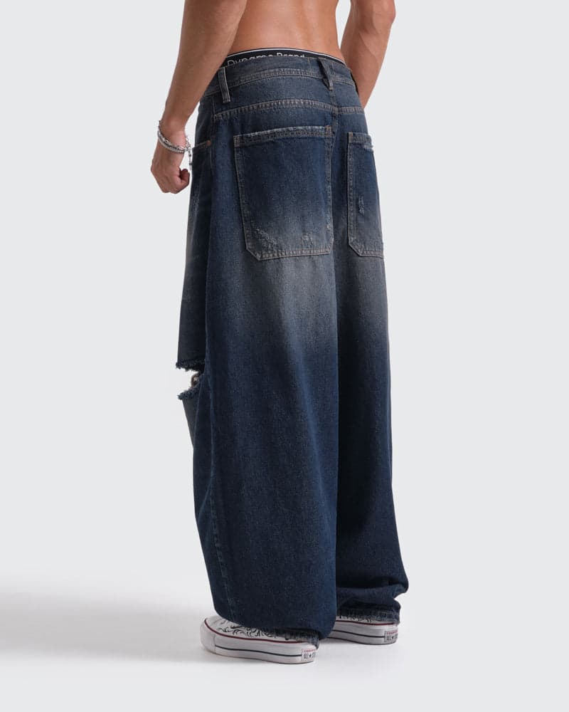 Jeans Azul Barrel Rogue Wash - imagen 6