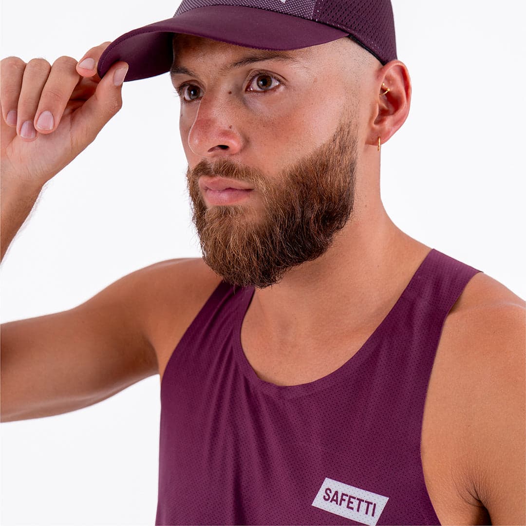CAMISETA RUNNING MANGA SISA LEVIT CIRUELA PARA HOMBRE - imagen 4